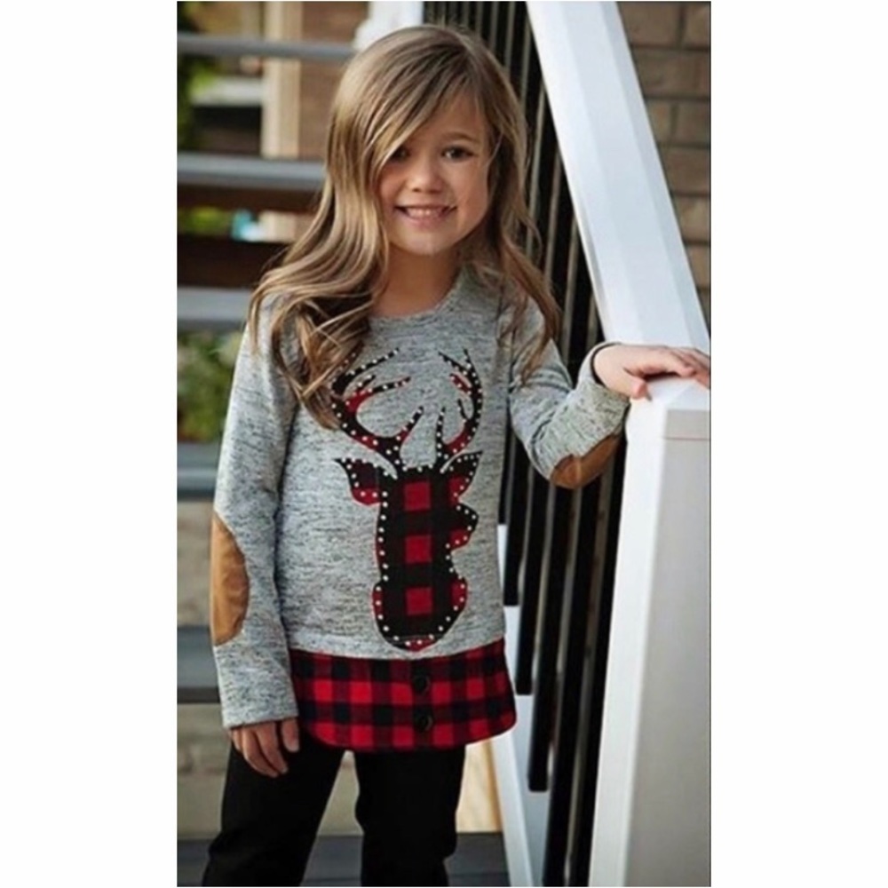 Girls Holiday Reindeer Matching Outfit